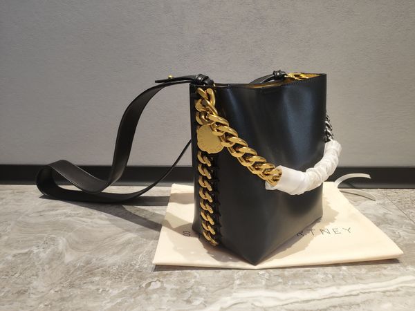 

bag bucket women fashion shoulder bag stella mccartney thick chain large capacity designer detachable shoulder strap