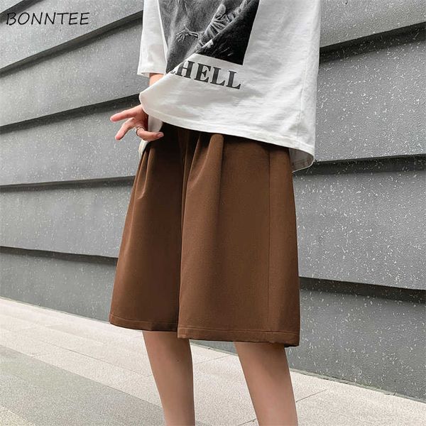 

men's shorts shorts men summer breathable pure color minimalist dynamic teens hip hop baggy all-match japanese fashion trousers casual, White;black