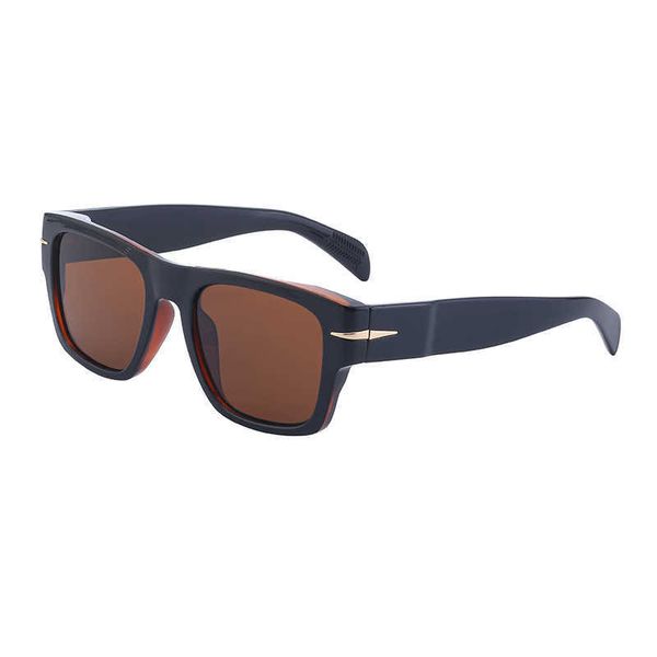 

david's same men's sub-trend box sunglasses uv protection, White;black
