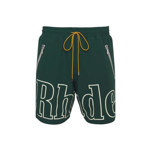 

rhude shorts with model size s-xl designer shorts summer fashion beach pants men street wear red blue black purple 5 colors pants mens short, White;black
