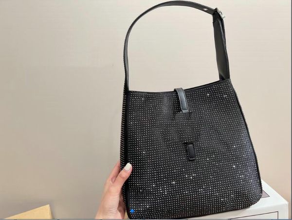 

women hobo bags diamond axillary handbag fashions shoulder nylon pearlite sequins bag luxury designer purse glitter handbags wallet