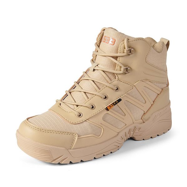 

casual shoes outdoor combat anti-skid tactical boots military boots as training shoes outdoor desert mountaineering high-shoes 329, Black