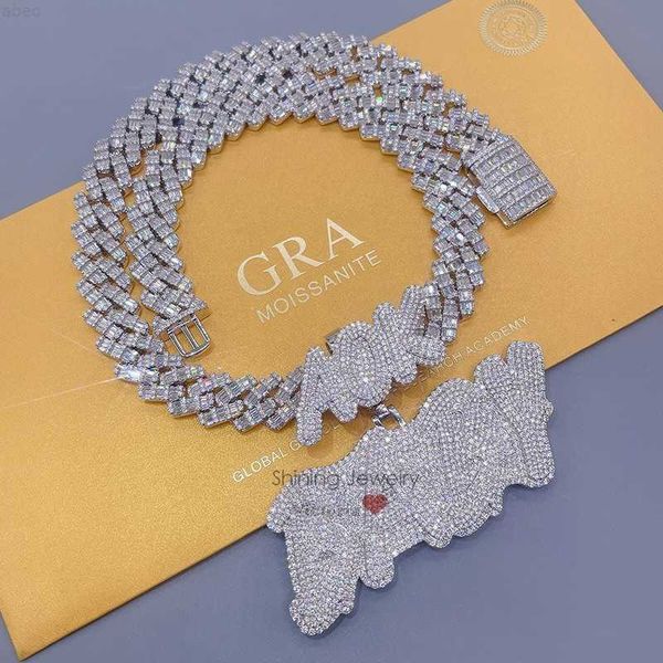 

925 sterling silver lab diamonds moissanite custom made initial letter name pendant necklace