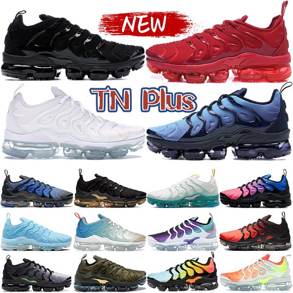 

tn plus running shoes men triple black white red obsidian p blue black metallic gold since 1972 cotton candy sport sneakers designer mens wo
