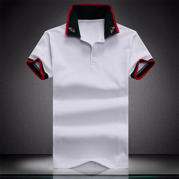 

mens designers polo shirts men casual polos fashion letter print embroidery summer t shirt high street cotton size lol2563, White;black