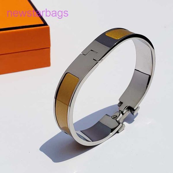 

designer herms bracelet online shop designer design men's and women's bangles stainless steel couple classic jewelry diuu, Black