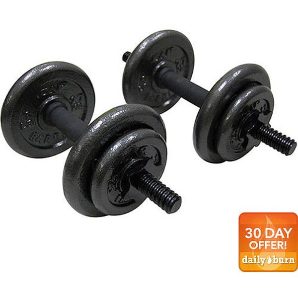 

cap barbell 40 lb adjustable cast iron dumbbell set
