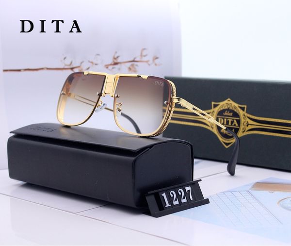 

original dita designer sunglasses classic eyeglasses goggle outdoor beach sun glasses for man woman mix color optional triangular signature, White;black