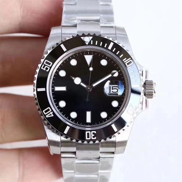 

st9 wristwatches sapphire black ceramic bezel stainless steel 40mm automatic mechanical mens men watch watches311e, Slivery;brown