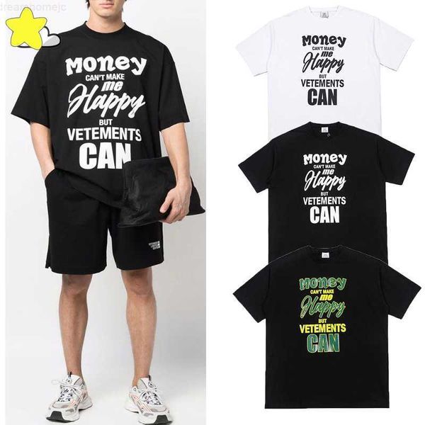

letters slogan printing vetements t-shirt men women heavy fabric loose vtm tee streetwear fashion black white short sleeve 0304, White;black