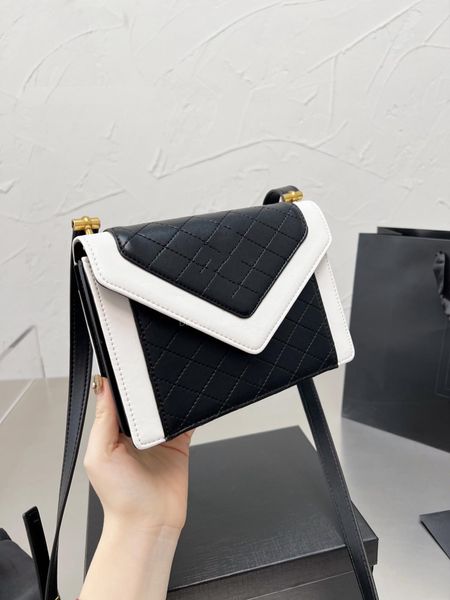 

shopping bag autumn and winter fashion women bag designer bag luxury one-shoulder portable messenger black and white patchwork trend versati