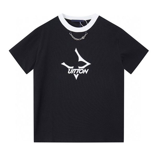 

mens tshirts round neck embroidered and printed polar style summer wear with street pure cotton emj9, Black;brown