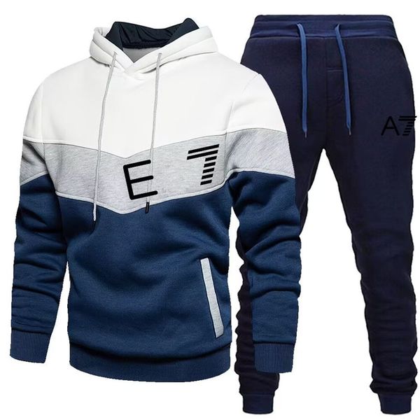 

tracksuit brand print men set 2023 new spring autumn sportswear sports suit casual sweatsuit hoodie pants male jogging clothing ea706788# 4, Gray