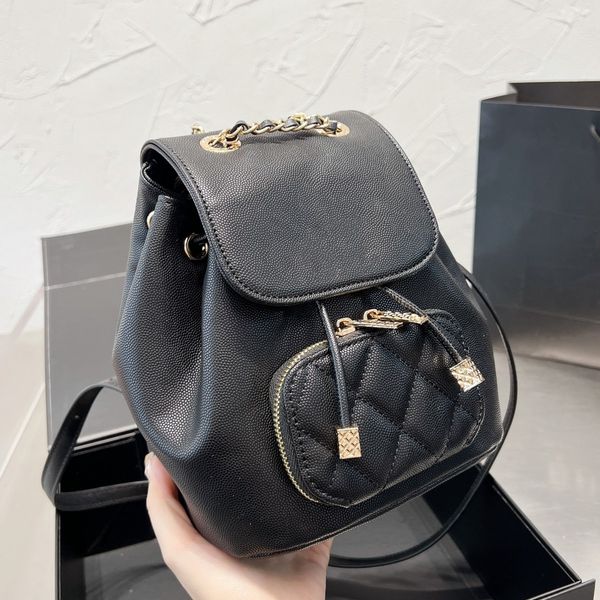 

8a designer mini backpack purse channel bag luxury backpacks shoulder cross body woman channel purses card holder quilted leather duma mini