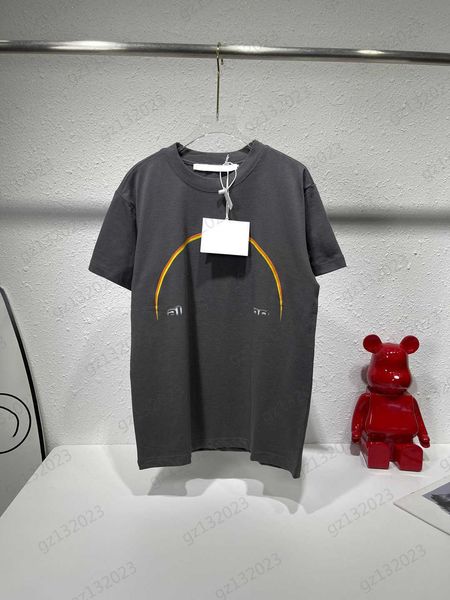 

black t-shirts front colour letters print round neck pullover t-shirt loose version skin friendly breathable fabric slim t-shirts for women, White