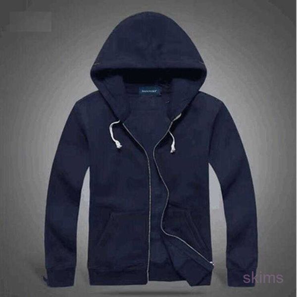 

23ss sale mens small horse polo hoodies and sweatshirts autumn winter casual with a hood sport jacket men's hoodies, Black
