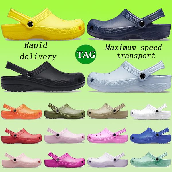 

designer shoes sandals for men women clog slides 2023 summer beach classic triple black white red soft pink light blue mens waterproof shoes