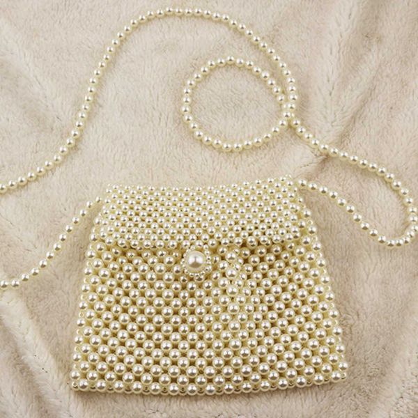 

korean style rope new pearl bag wrinkle bright can be put into mobile phone big dumplings 230304