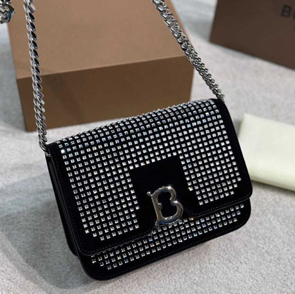 

bags totes handbag designer bag women classic imitation brand stitching letters shiny diamond chain shoulder bag versatile commuter party