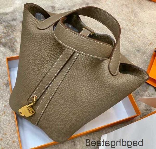 

2023 picotin locks shoulder bag he bags designer purse head basket bucket layer lychee pattern versatile high class handbag 5mcecvn 2z1l