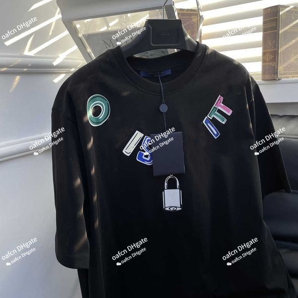 

fjxpmen's fjxp23ss designer t-shirts black and white women's t-shirt short-sleeved printed round neck tee street clothing letter, White;black