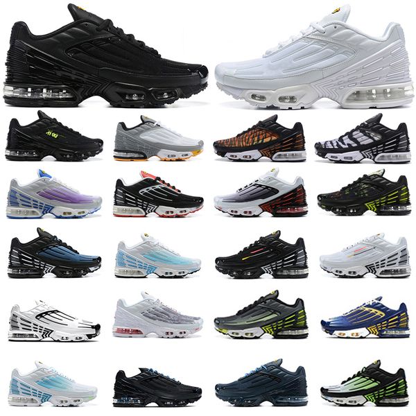 

tn 3 turned 2022 plus 2 big size us 12 running shoes tennis designer sports sneakers mens womens obsidian all black tiger wolf grey white me