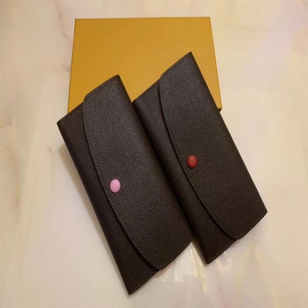 

2018 whole lady coin purse leather long wallet card holder original box women wallets252u, Red;black