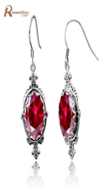 

bridal brinco jewelry austrian crystal red cz stone wedding drop earring long earrings for women 925 silver wedding accessories8383444, Black