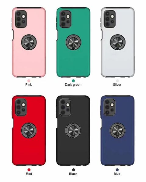 

pc tpu double-layer processr mobile phone case for iphone14promax 14pro 14 13promax samsung s23 s23p s23u with invisible ring