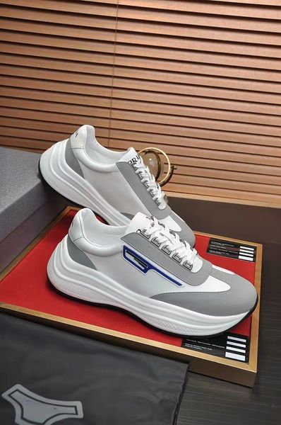 

luxury prax 01 runner sports casual shoes re-nylon brushed leather sneakers black white 23s/s luxury footwear comfort walking eu38-45