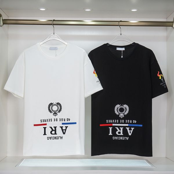 

2023 new summer fashion designer t shirts for men luxury letter embroidery mens women clothing short sleeved shirt womens tee, White;black