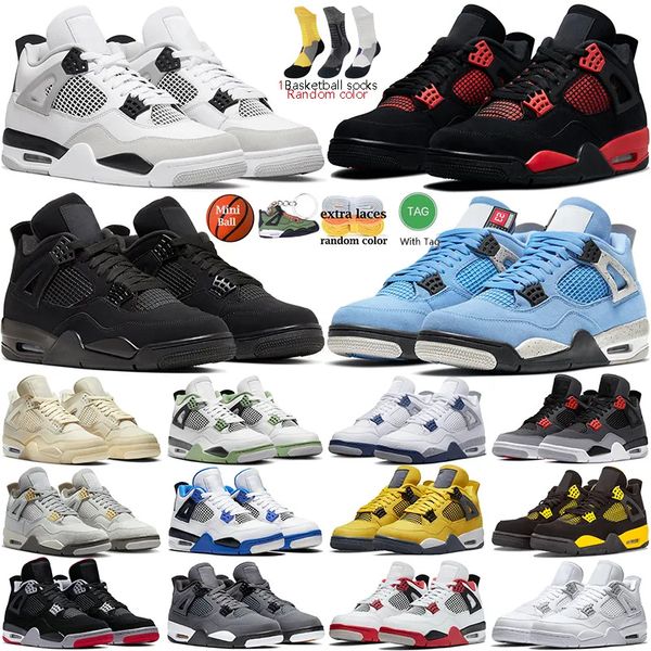 

military black cat 4 4s basketball shoes for men women red thunder sail university blue white oreo sail cool grey dark mocha phantom bred ch