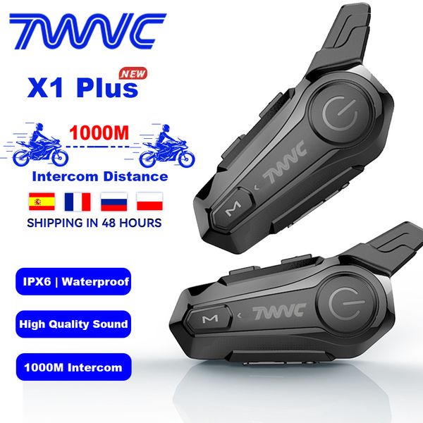 

2sets motor helmet intercom bt v5.0 motorcycle wireless headset interphone speaker handsbluetooth walkie helmet talkie