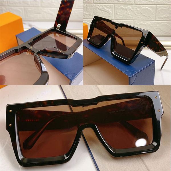 

men and women designer cyclone sunglasses z1547e plate ultra-thick frame one-piece lens with four-leaf crystal decoration classic 232l, White;black