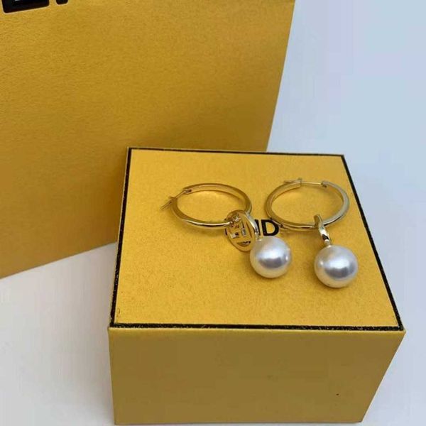 

factory wholesale 2023 new luxury fashion jewelry for new high-grade temperament pale gold pearl earrings net red simple small versatile and, Golden