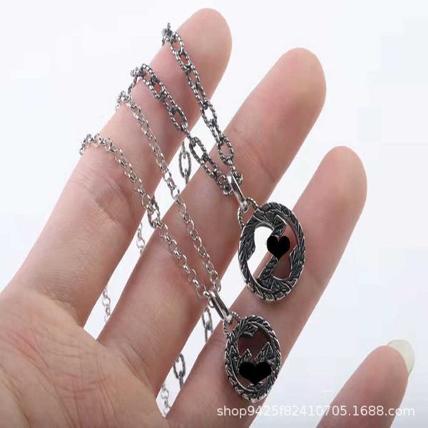 

factory wholesale 2023 new luxury fashion jewelry for family new double thread silver lovers necklace