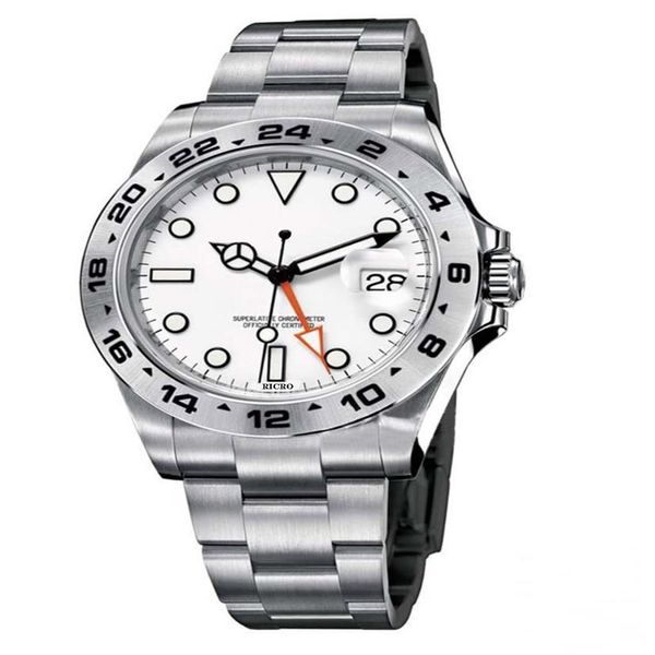 

men's watch master design limited edition bp maker 42mm explorer 216570 stainless steel asia 2813 white dial movement mechani263q, Slivery;brown