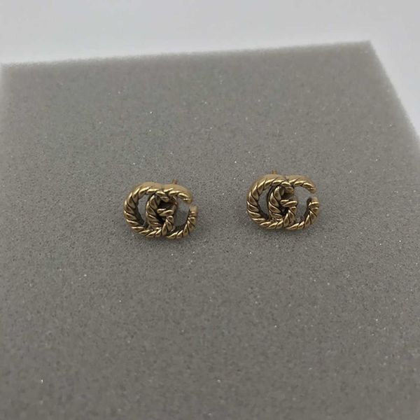 

70% off 2023 new luxury fashion jewelry for family classic snake double women's net red silver needle versatile earrings, Golden