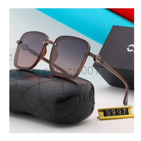 

designer channel sunglass counter new packaging luxury brand men womens temperament polarized sport fashion travel drive sunglasses, White;black