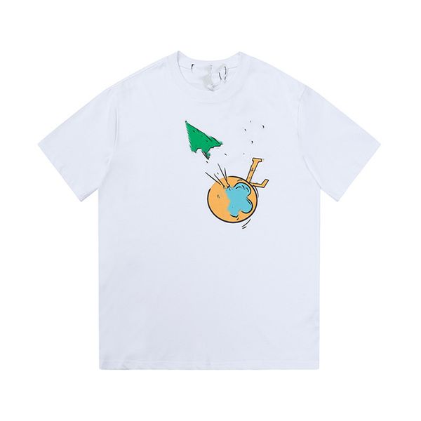 

fashion men's t-shirts 2023 louiseity soft cotton short sleeve round neck wrinkle proof preshrunk letter logo loose student casual coup, White;black