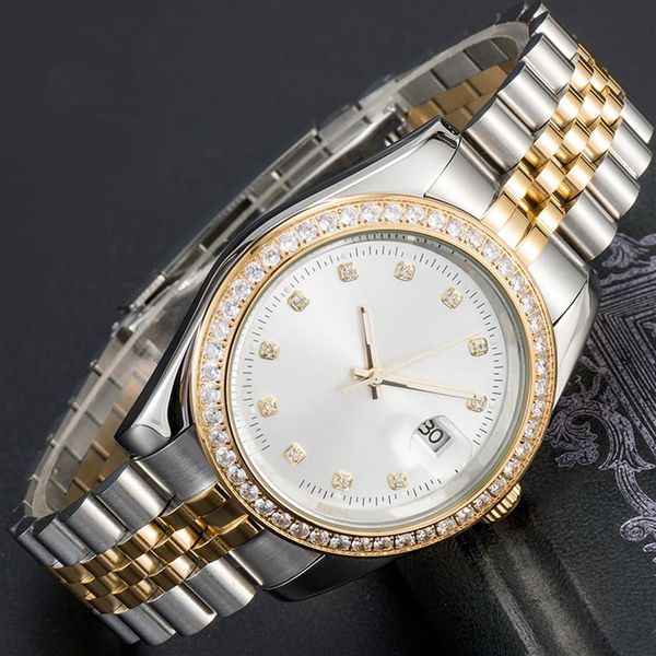 

montre de luxe mens automatic mechanical watch silver strap sapphire glass full stainless waterproof wristwatch lady gold watches215u, Slivery;brown