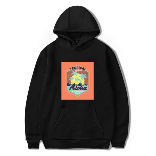 

men's hoodies sweatshirts omife brand men 2023 streetwear pullover solid summertime print ltds, Black
