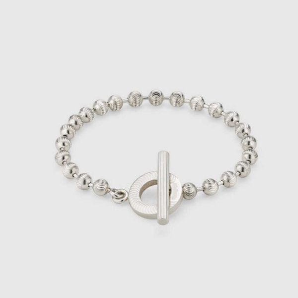 

factory wholesale 2023 new luxury fashion jewelry for sterling silver buckle simple trend family round bead bracelet new gift ins style, Black