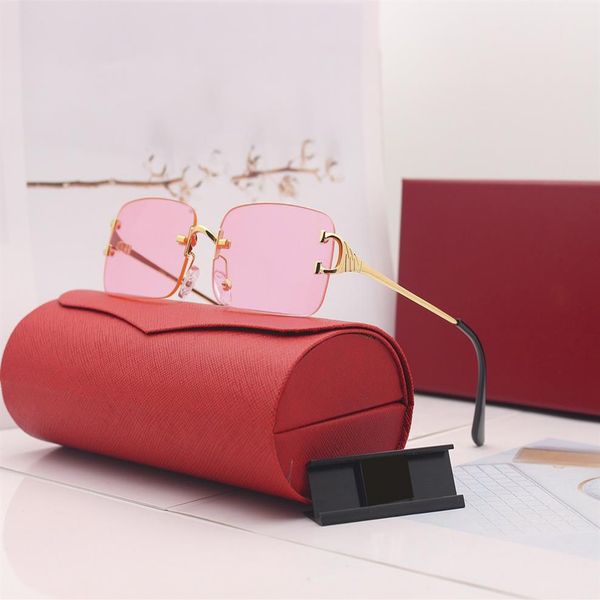 

frameless women sunglasses for men driving with sun-shading polarized lenses and designer sunglasse as birthday gift226j, White;black