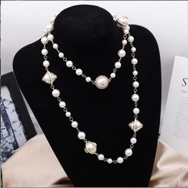 

pendant necklaces fashion pearl necklace new fashion long sweater chain new, Silver