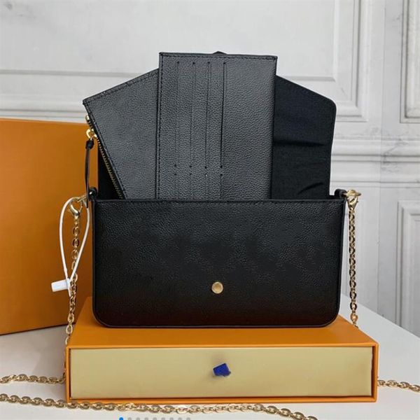 

original luxurys designers bags purse woman fashion monogrames multi pochette felicie chain crossbody shoulder bag wi303d