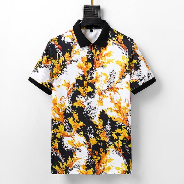 

mens polo shirts designer t shirt high street embroidery lapel polos printing designer clothes short sleeve fashion polo mens summer t shirt, White;black