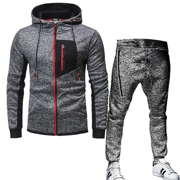 

running sets gyms spring male jacket pants casual track suit men sweatshirt fleece tracksuits 2021 autumn winter sportswear men&316i, Black;blue