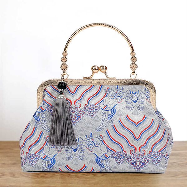 

purses ladies handbags evening bags classic hand-held cheongsam designer clutch bag women's new silk tassel simulation dinner with