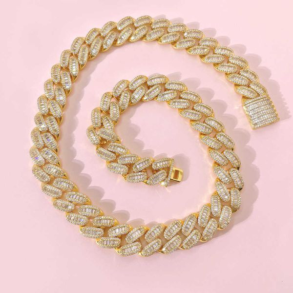 

foxi jewelry hip-hop full diamond cuban bracelet versatile fashion coarse men and women necklace trend, Silver